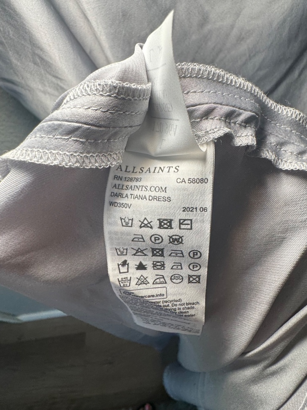 All Saints Slip Dress Large - Picture 7 of 8